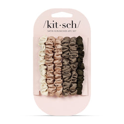 Kitsch Satin Scrunchies 6pc Set Eucalyptus