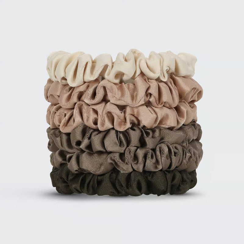 Kitsch Satin Scrunchies 6pc Set Eucalyptus