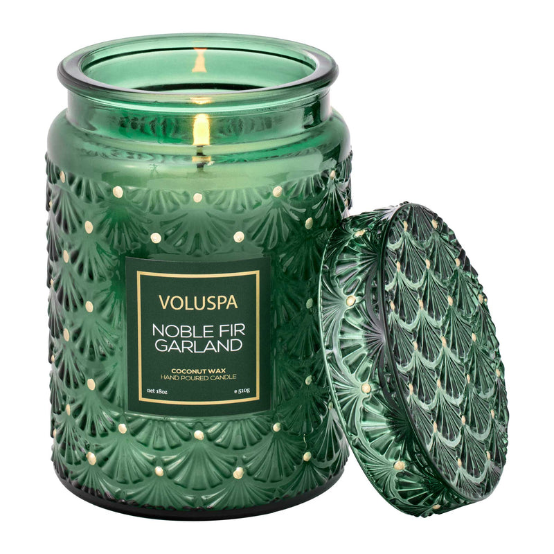 Voluspa Noble Fir Garland Large Jar Candle