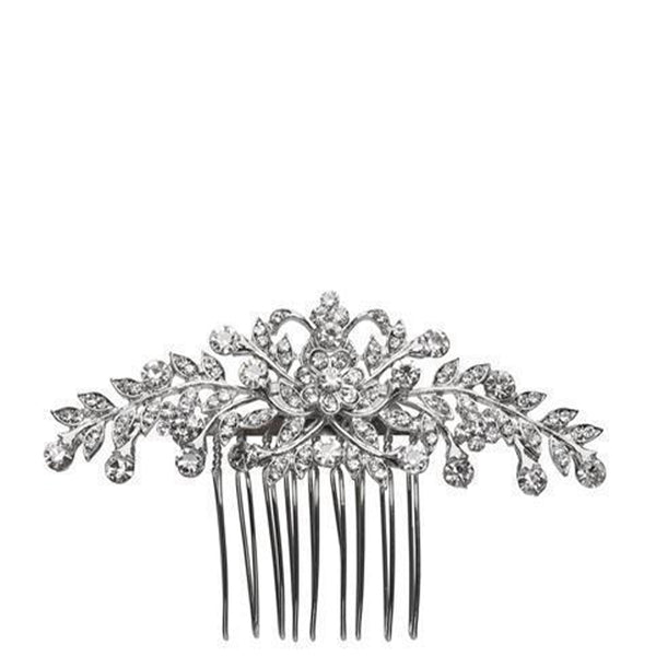 France Luxe Victorian Comb Crystal-Silver