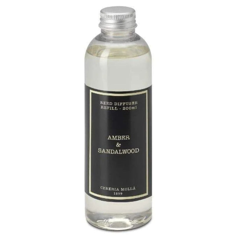 Cereria Molla Amber & Sandalwood Reed Diffuser Refill