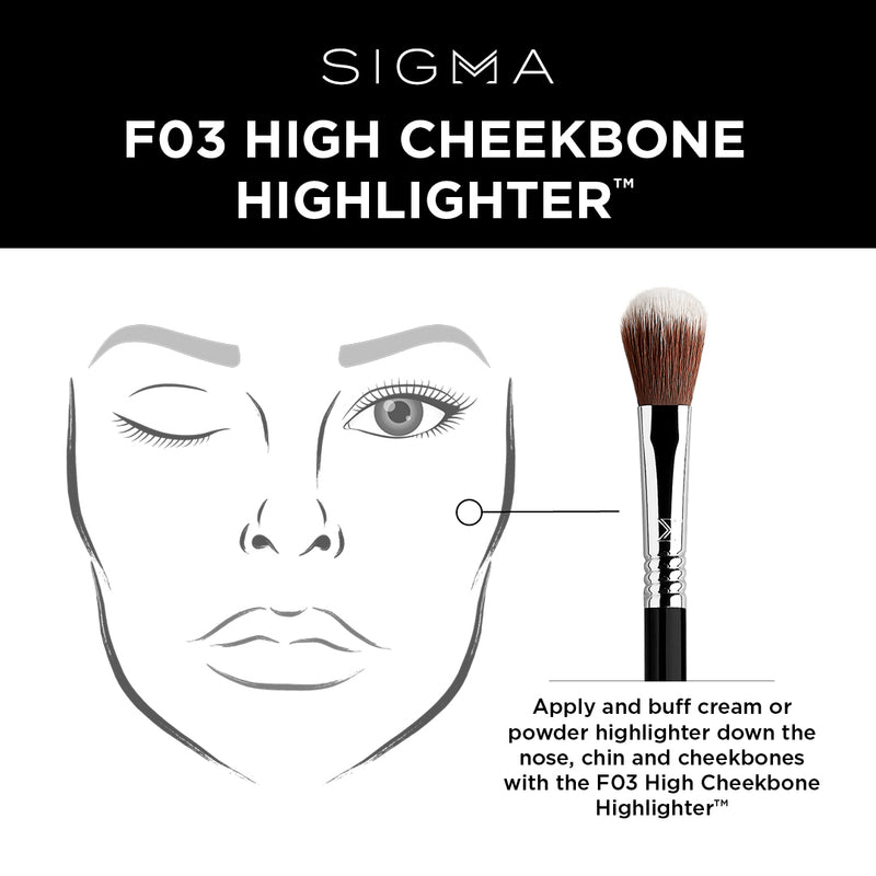 Sigma F03 High Cheekbone Highlighter Brush