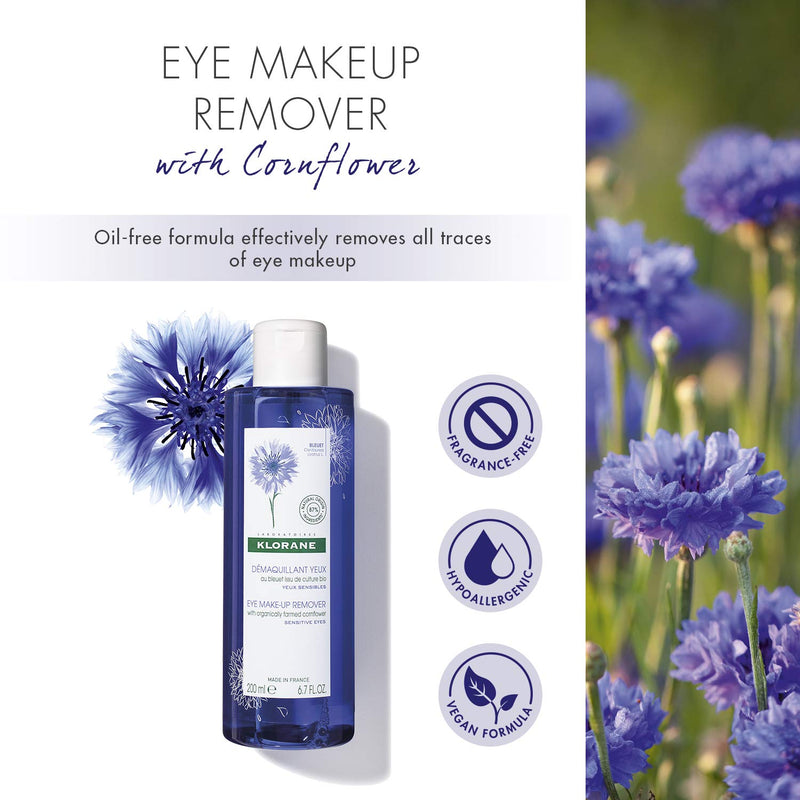 Klorane Eye Makeup Remover with Organically Farmed Cornflower