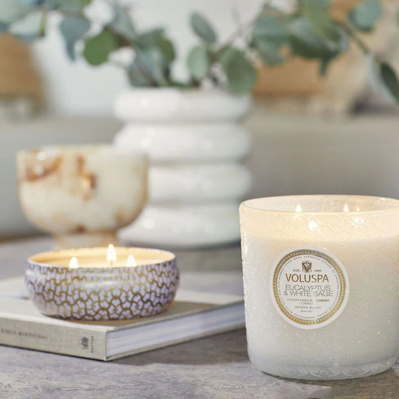Voluspa Eucalyptus & White Sage Luxe Candle