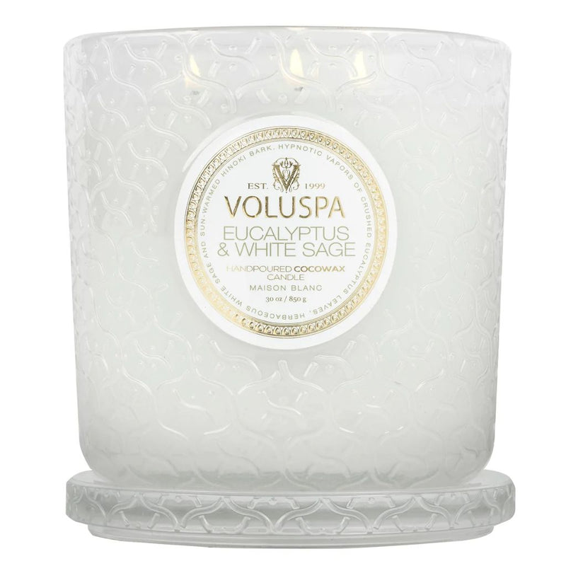 Voluspa Eucalyptus & White Sage Luxe Candle
