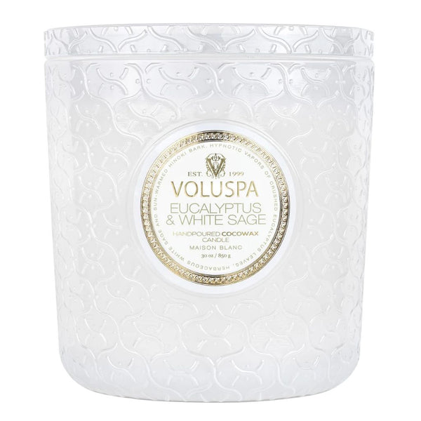 Voluspa Eucalyptus & White Sage Luxe Candle