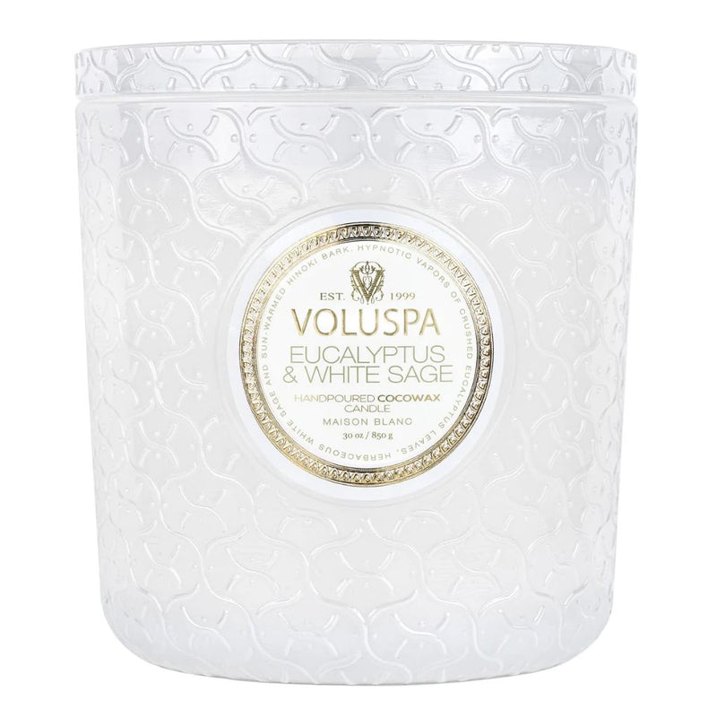 Voluspa Eucalyptus & White Sage Luxe Candle