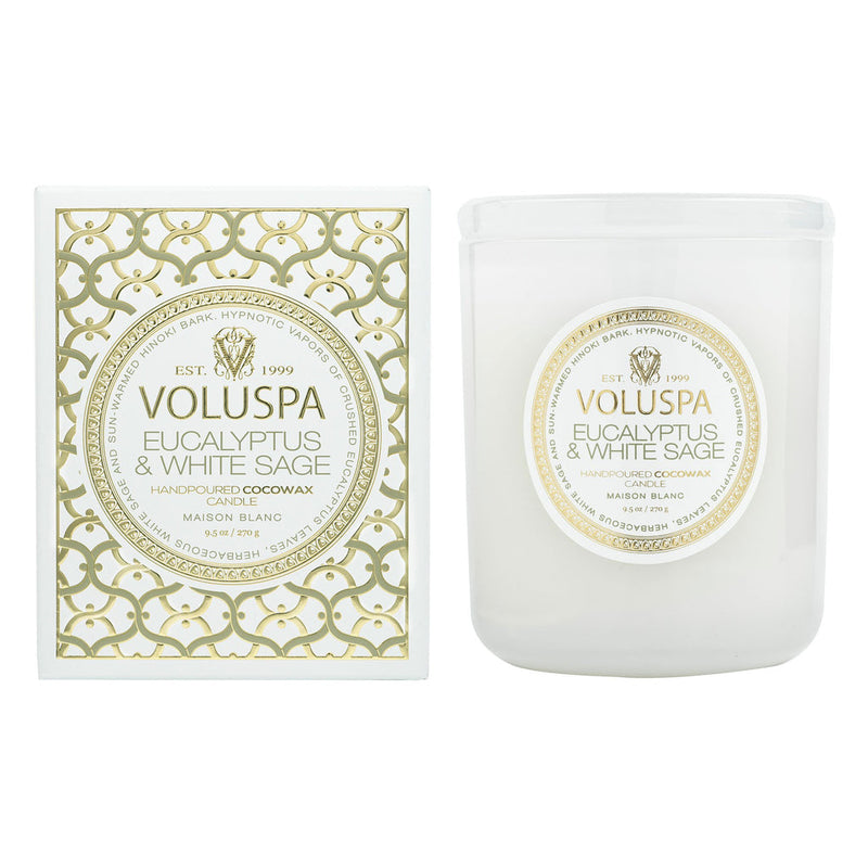 Voluspa Eucalyptus & White Sage Classic Maison Boxed Candle