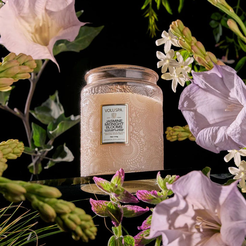 Voluspa Jasmine Midnight Blooms Large Jar Candle