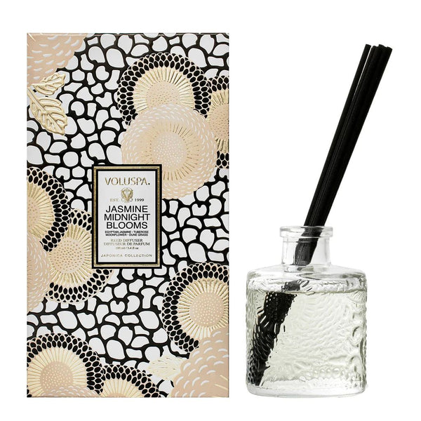 Voluspa Jasmine Midnight Blooms Reed Diffuser