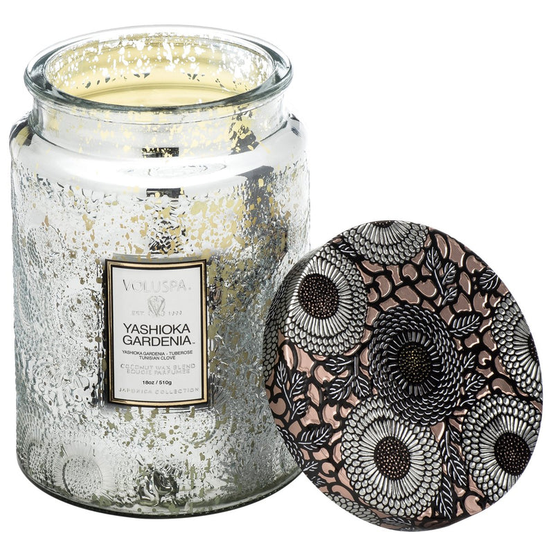 Voluspa Yashioka Gardenia Large Glass Jar Candle