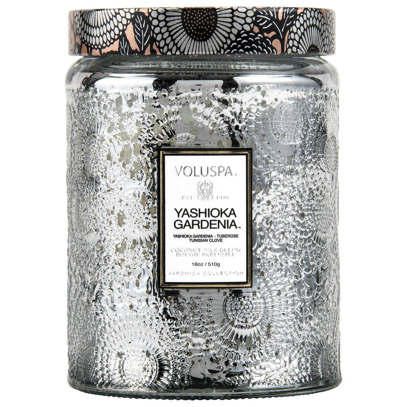 Voluspa Yashioka Gardenia Large Glass Jar Candle