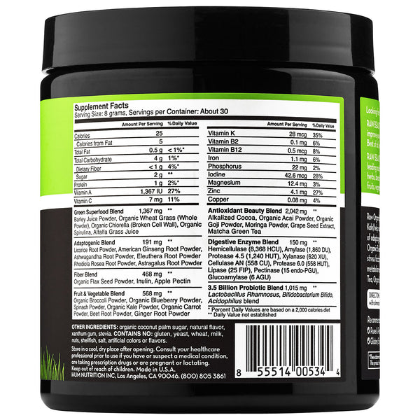 HUM Nutrition Raw Beauty Mint Chocolate Chip Infusion