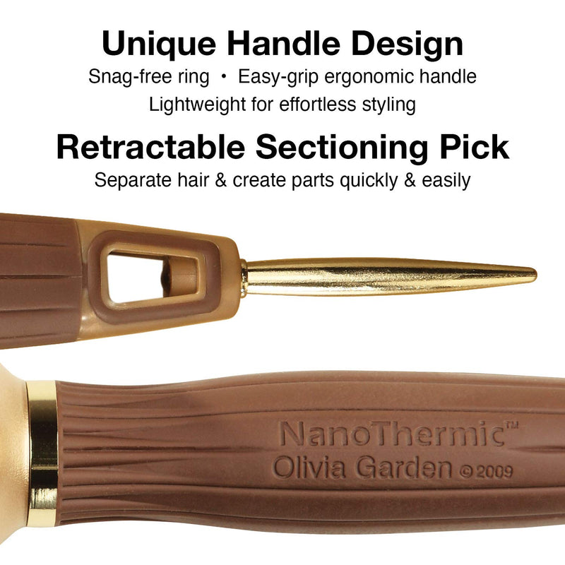 Olivia Garden Nano Thermic Ceramic And Ion Paddle Brush